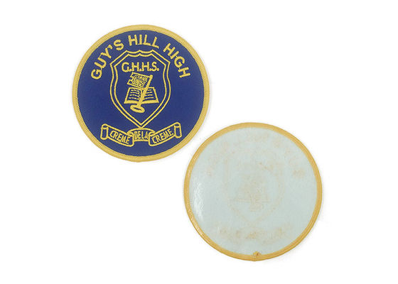 Brooches Adhesive Embroidered Patches Iron - On Backing Customized Shape supplier