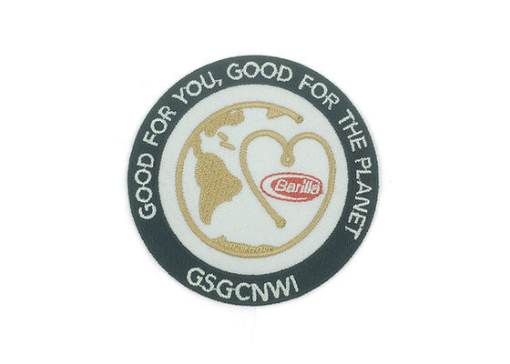 Custom Iron On Clothes Adhesive Embroidered Patches Laser Cut Border supplier