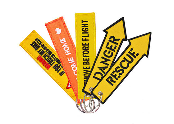 Key Chain Flight Adhesive Embroidered Patches Aviation Gifts Label Badges supplier