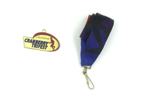 Custom Soft Enamel Custom Race Medals , 2D Plated Gold Custom Sports Medals supplier