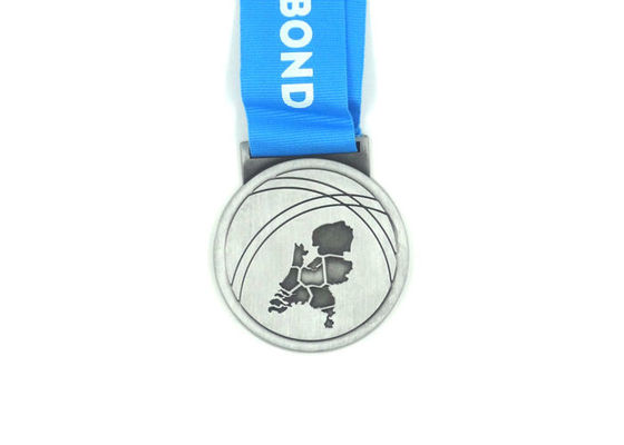 Customized Logos Round Shape Custom Award Medals Zinc Alloy Silver Copper Medal supplier