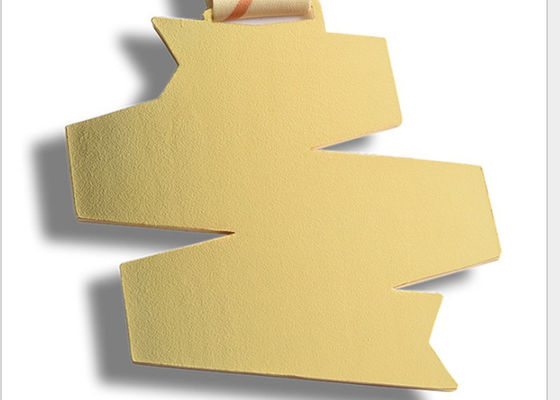 Logo Custom Ribbon Shape Custom Award Medals Soft Enamel Die Casting Plated supplier