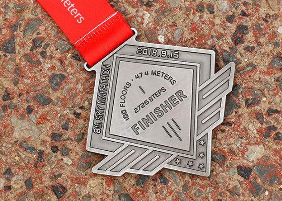 Marathon Games Custom Award Medals 3D Die Cast Zinc Alloy Irregular Shape supplier