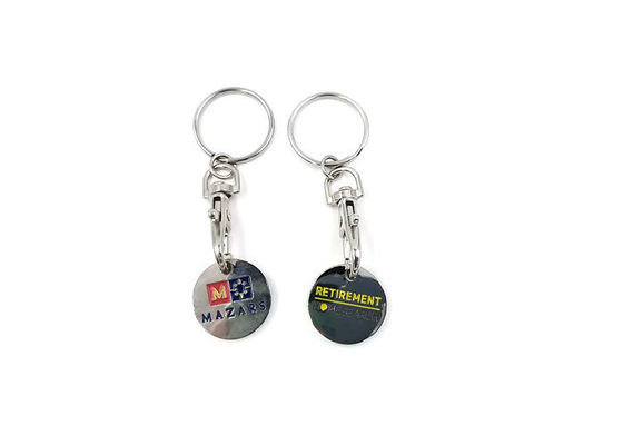 Double Side Personalized Metal Keychains Eco - Friendly Material Fashion And Durable supplier