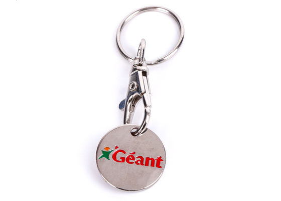 Zinc Alloy Personalized Metal Keychains 20mm Diameter 2mm Thickness supplier