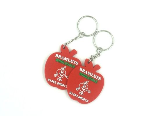 PVC Apple Shape Washable Custom Anime Keychains Long Lasting Non - Fading supplier