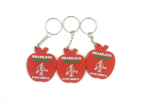 PVC Apple Shape Washable Custom Anime Keychains Long Lasting Non - Fading supplier