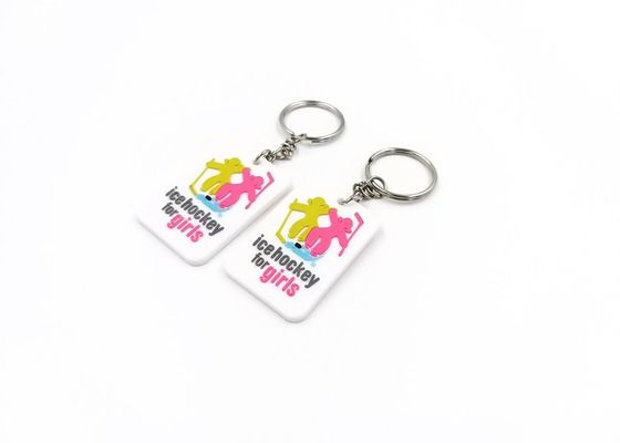 Promotion Gift Soft PVC Keychains 45mmx30mmx3mm Durable And Unbreakable supplier