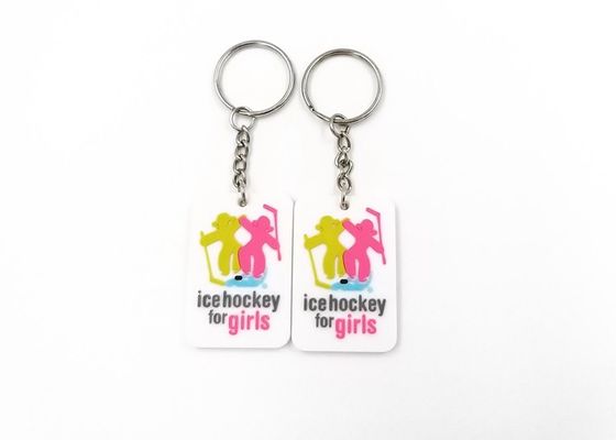 2D 3D PVC Colorful Custom Printed Keychains Irregular / Rectangle Shape With Logo Custom supplier