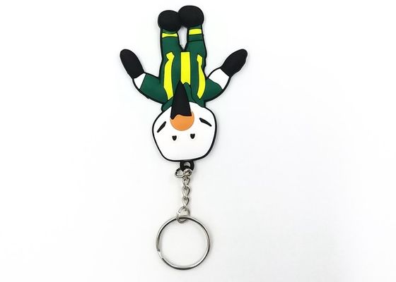 3D Shape Colorful Custom Design Keychains 80mmx50mmx4mm Skin - Friendly supplier