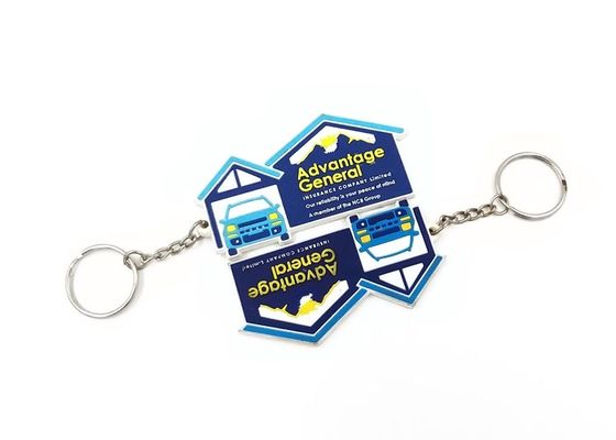 Personalized House Shape Soft PVC Keychains Eco - Friendly Washable Fade Proof supplier