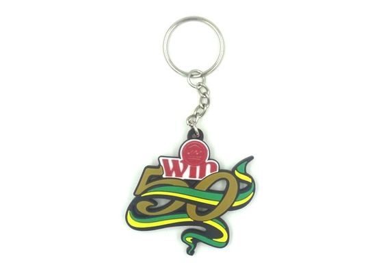 Promotional Custom Shaped Soft PVC Keychains 3D Single Or Double - Sided Effect supplier