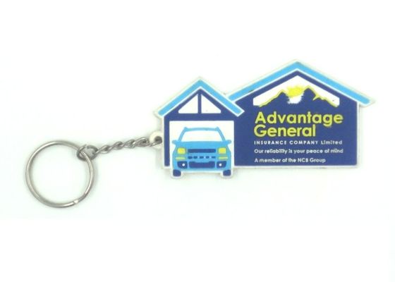 Promotional Custom Shaped Soft PVC Keychains 3D Single Or Double - Sided Effect supplier