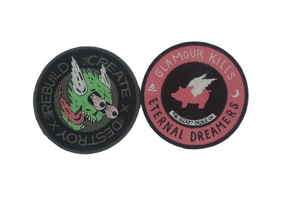 Personalized Adhesive Embroidered Patches With Laser Cut Merrowed Edge supplier
