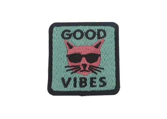 Personalized Adhesive Embroidered Patches With Laser Cut Merrowed Edge supplier