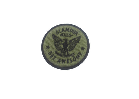 Personalized Iron On Large Custom Embroidered Patches Round Shape Multi Color supplier