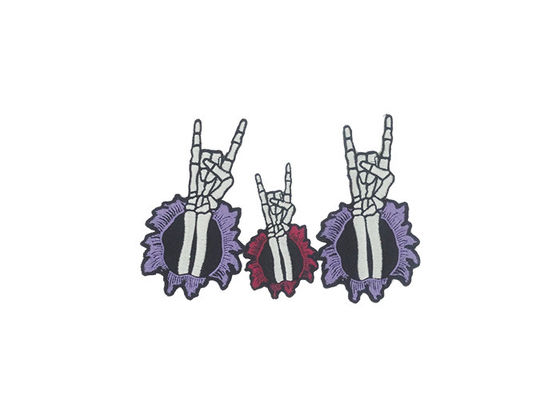 Customized Self Adhesive Embroidered Patches 3D Design With Printing supplier