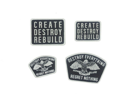 Woven Fabric Sew - On Adhesive Embroidered Patches Square / Custom Shape supplier