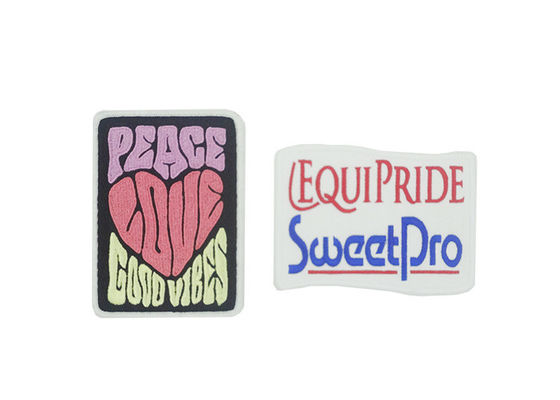 Iron - On Bespoke Embroidered Badges , Square Shape Custom Made Embroidered Badges supplier