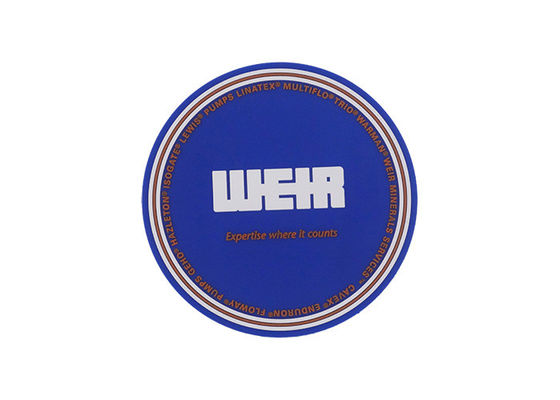 Reusable Round Custom Soft PVC Coasters For Business Gifts 10cm Diameter supplier