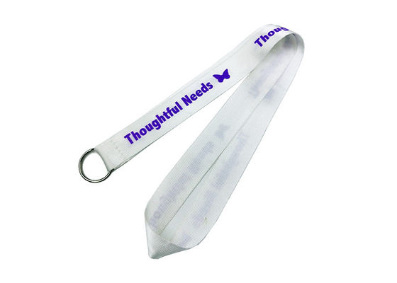 902mm X 25mm Custom Team Lanyards , Classic White Printed Neck Lanyards supplier