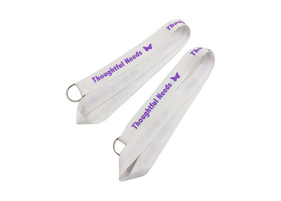902mm X 25mm Custom Team Lanyards , Classic White Printed Neck Lanyards supplier
