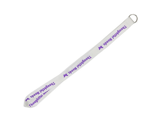 902mm X 25mm Custom Team Lanyards , Classic White Printed Neck Lanyards supplier