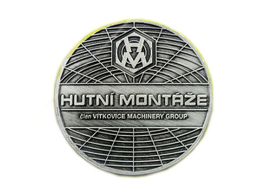 Souvenir Custom Marathon Gold Metal / Sport Award 3D Design Antique Silver Medal supplier