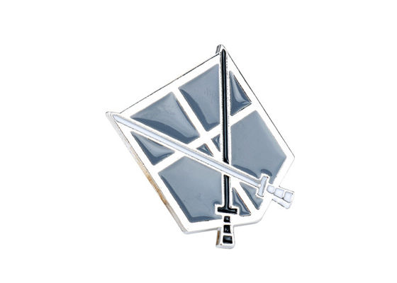 Iron Silver Brooch Pin Men 'S Suit Shirt Collar Accessories / Lapel Pin Badges supplier