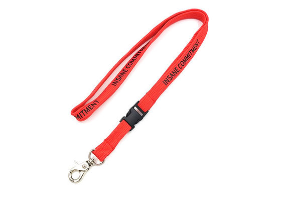 Safety Breakaway Custom Tubular Lanyards 530mm/1060mm Length Thumb Trigger supplier