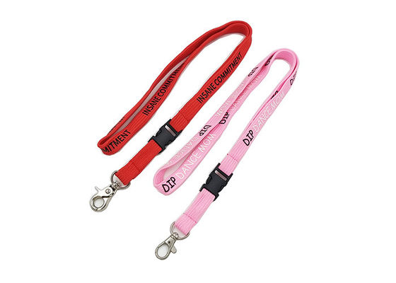 Safety Breakaway Custom Tubular Lanyards 530mm/1060mm Length Thumb Trigger supplier