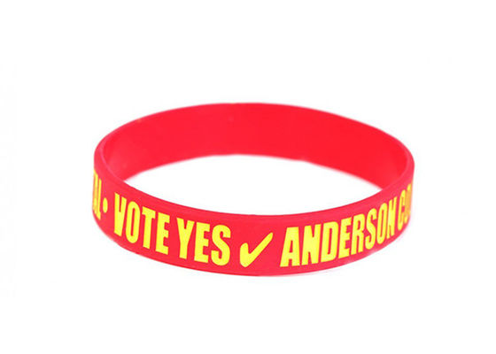 Festival Gift Debossed Silicone Bracelets Portable Non - Irritating supplier