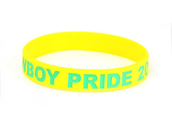 Personalized Sports Silicone Wristbands For Office , Party Non Toxic supplier