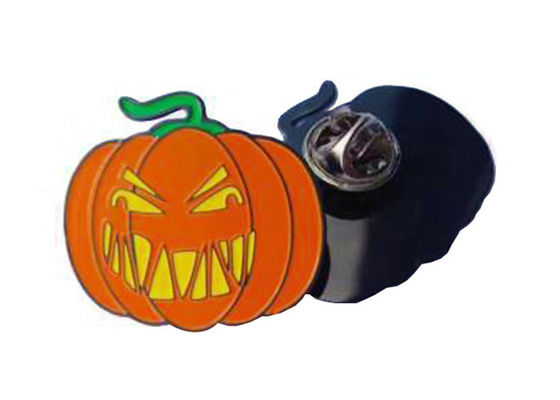 Butterful Clutch Custom Lapel Pins , Anime Pumpkin Halloween Enamel Badge Metal Icon supplier