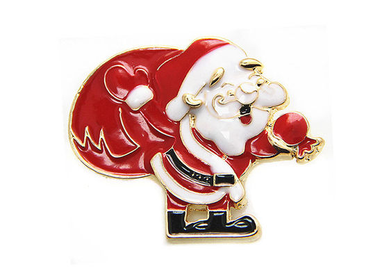Customized Christmas Snowman Badges Enamel Lapel Pins For Friend Collectible supplier