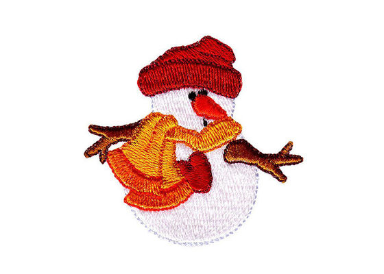 Snowman Iron On Jacket Clothes Adhesive Embroidered Patches Christmas Stickers supplier