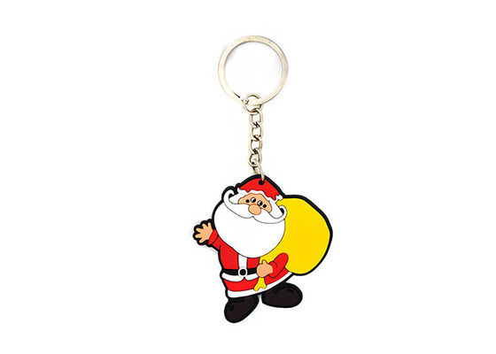 Cartoon Embossed Soft PVC Keyring For Advertising Normal Size 50mm supplier