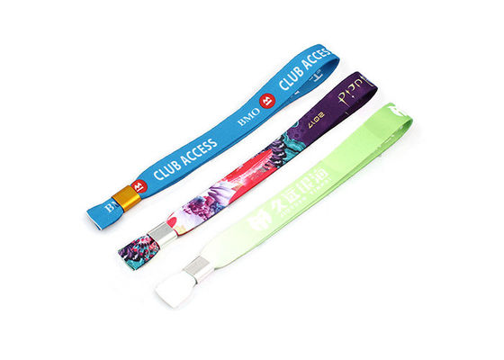 Custom Heat Transfer Hand Wrist Bracelet Straps / Polyester Wristband Lanyards supplier