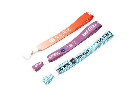 Custom Heat Transfer Hand Wrist Bracelet Straps / Polyester Wristband Lanyards supplier