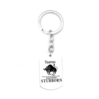 Customized Printing Fashion Stainless Steel Keychain / Jewelled Key Rings supplier