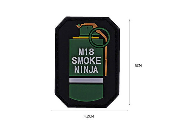 Round Soft PVC Patches Badge Morale Decorative For Clothing / Caps supplier