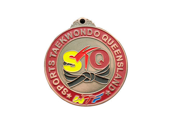 3D Metal Award Marathon Running Sport Medal Ribbon With Logo Custom supplier