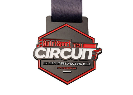 Customized Medal Sports Trophies Medal Awards Metal Copper Football Medal With Ribbon supplier