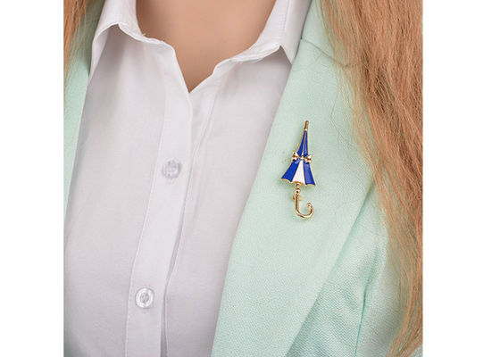 Women Custom Enamel Lapel Pins Luxury Clothing Metal Brooches Aluminum Alloy Material supplier