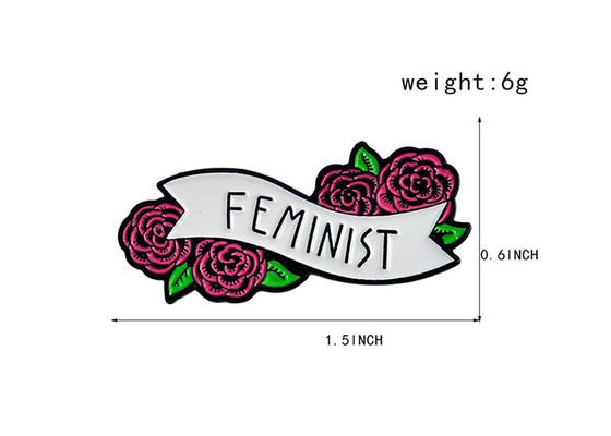 Women Custom Enamel Lapel Pins Luxury Clothing Metal Brooches Aluminum Alloy Material supplier