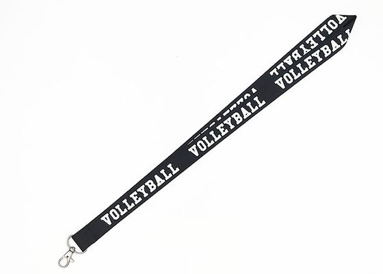 Black Nylon Material Custom Business Lanyards With Full Color Printing supplier