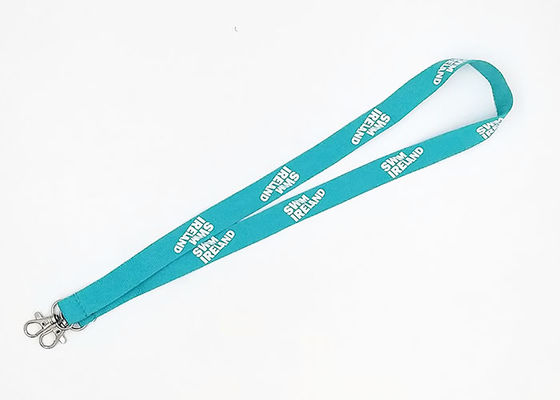 Red Silkscreen Printing Single Custom Lanyards , Unlimited Print Id Neck Lanyard supplier