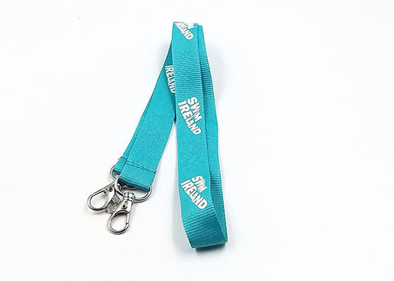 Red Silkscreen Printing Single Custom Lanyards , Unlimited Print Id Neck Lanyard supplier