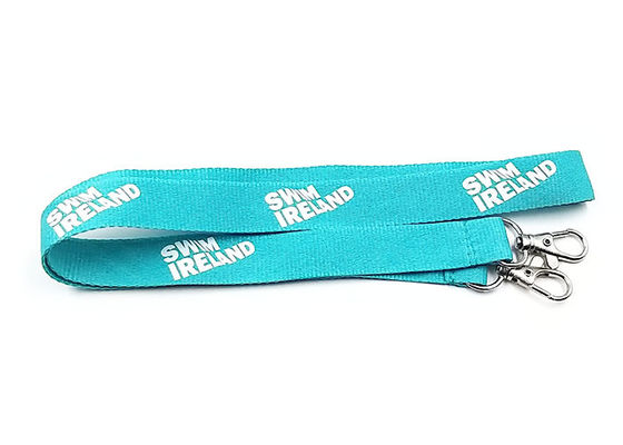 Red Silkscreen Printing Single Custom Lanyards , Unlimited Print Id Neck Lanyard supplier