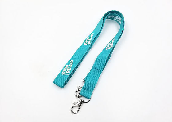 Red Silkscreen Printing Single Custom Lanyards , Unlimited Print Id Neck Lanyard supplier